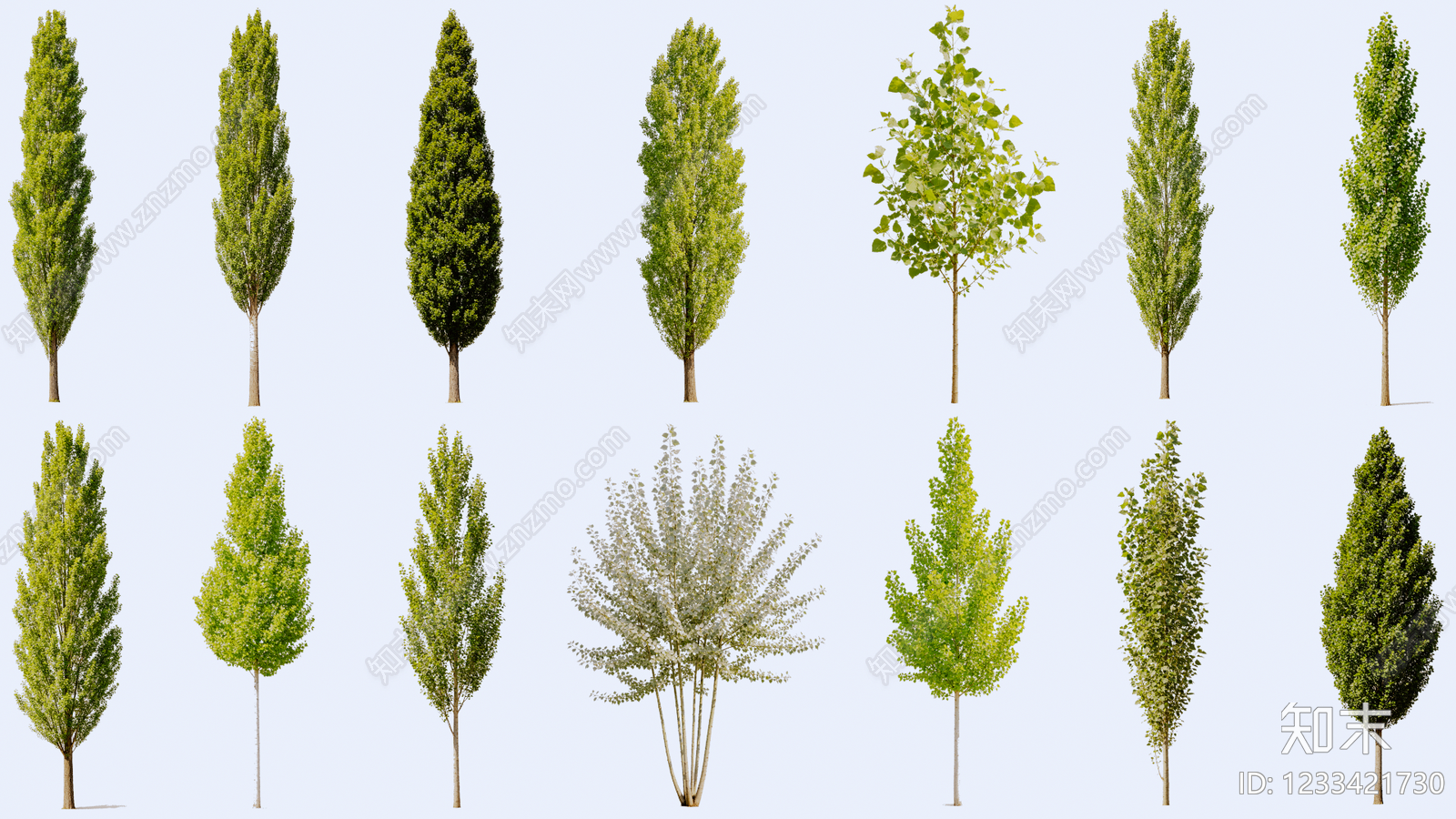 极简乔木SU模型下载【ID:1233421730】