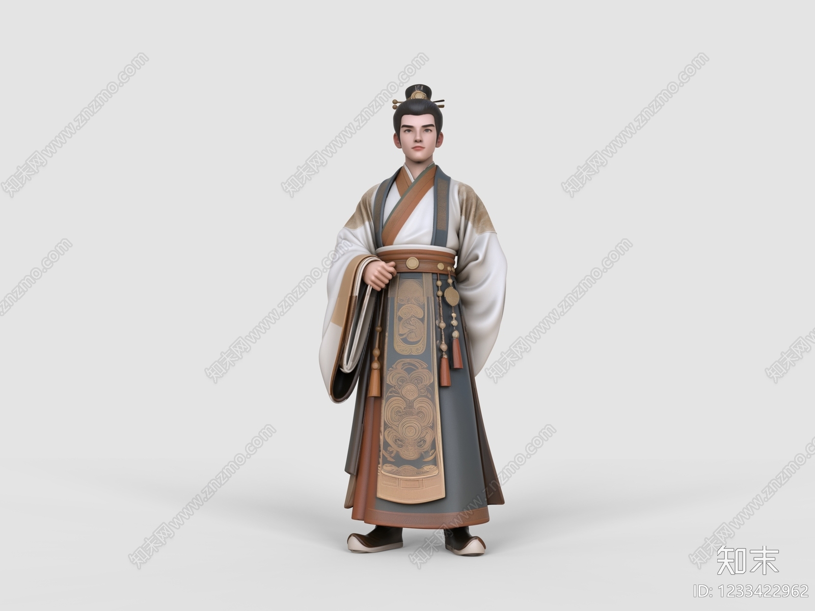 中式虚拟人物SU模型下载【ID:1233422962】