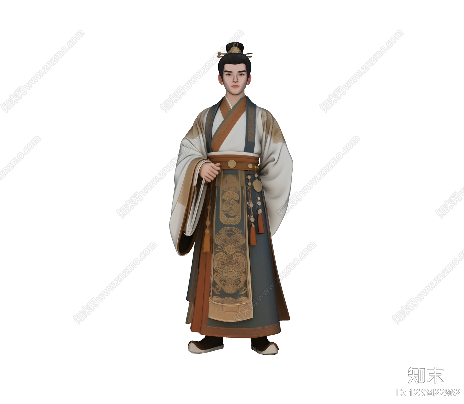中式虚拟人物SU模型下载【ID:1233422962】