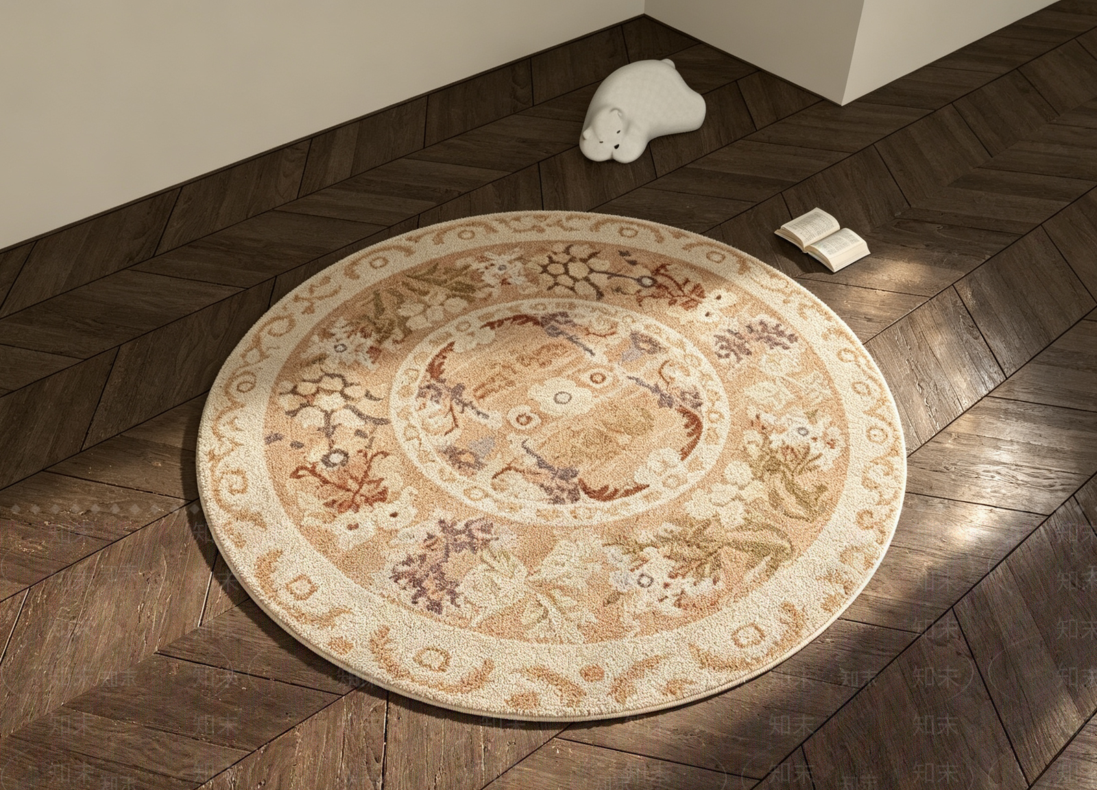 中古风圆形地毯3D模型下载【ID:1233427754】