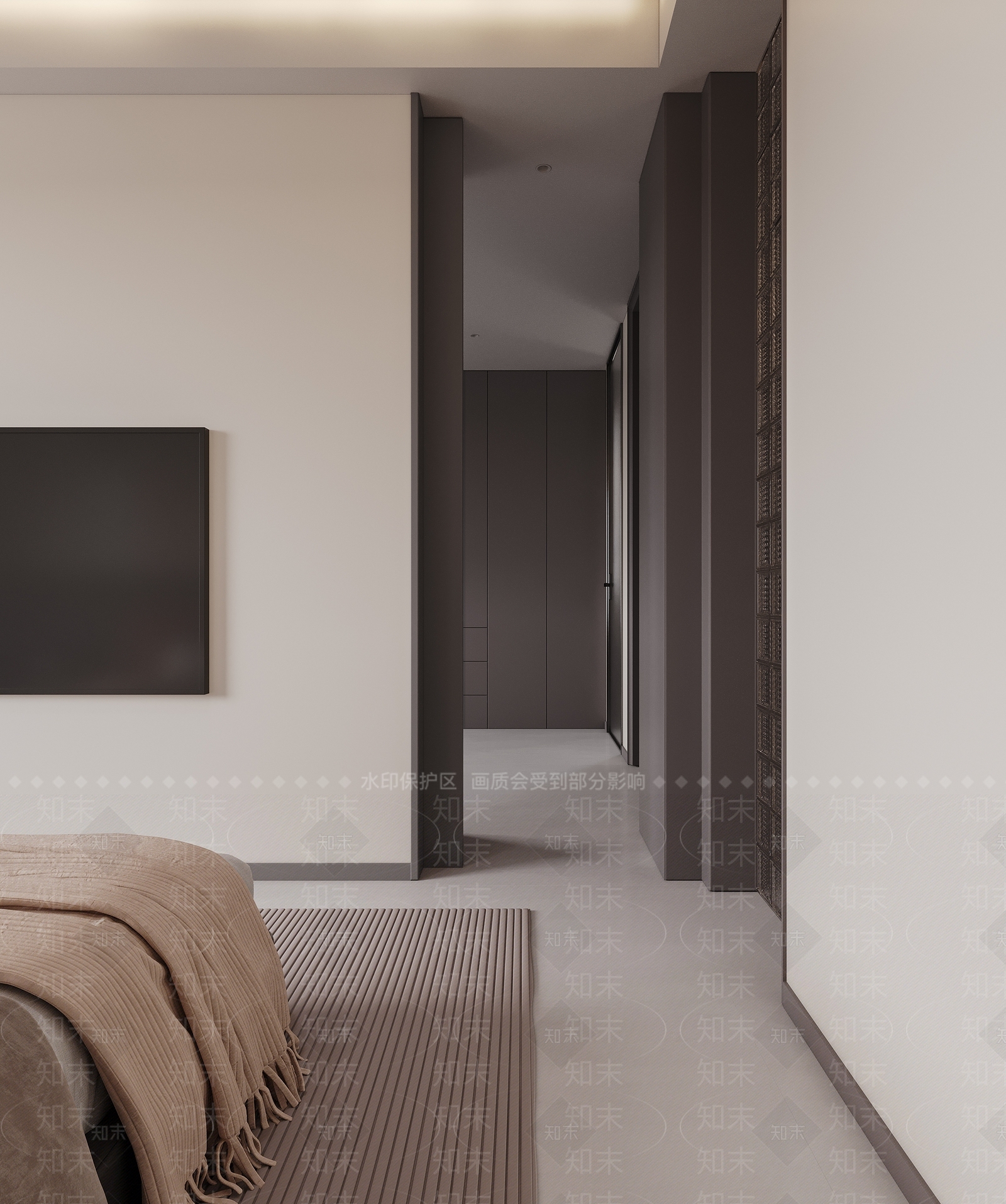 现代简约主卧3D模型下载【ID:1233433770】