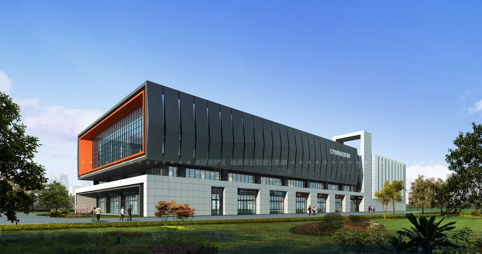 现代主义学校建筑SU模型下载【ID:1233435375】