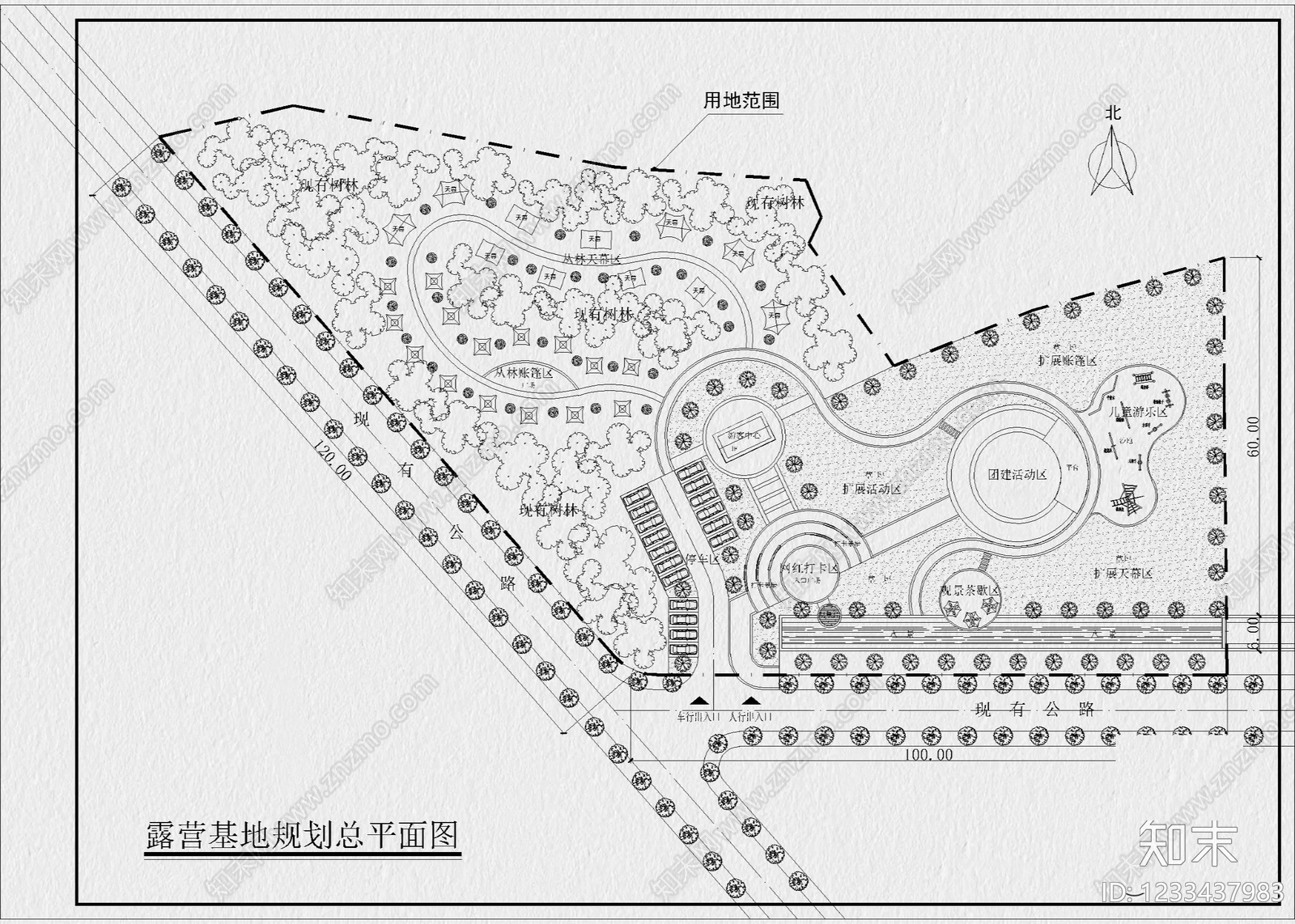 露营cad施工图下载【ID:1233437983】