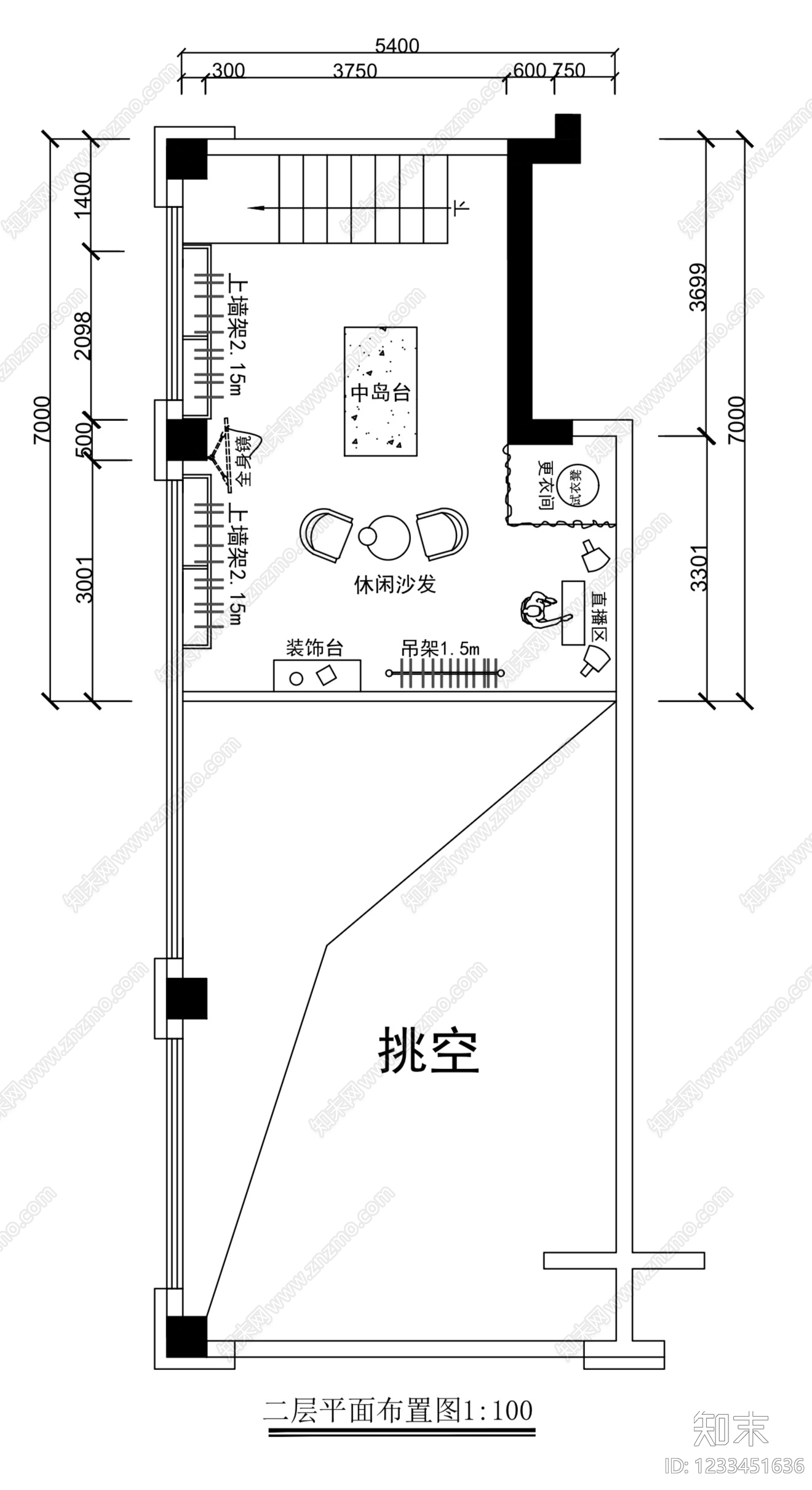 服装店cad施工图下载【ID:1233451636】