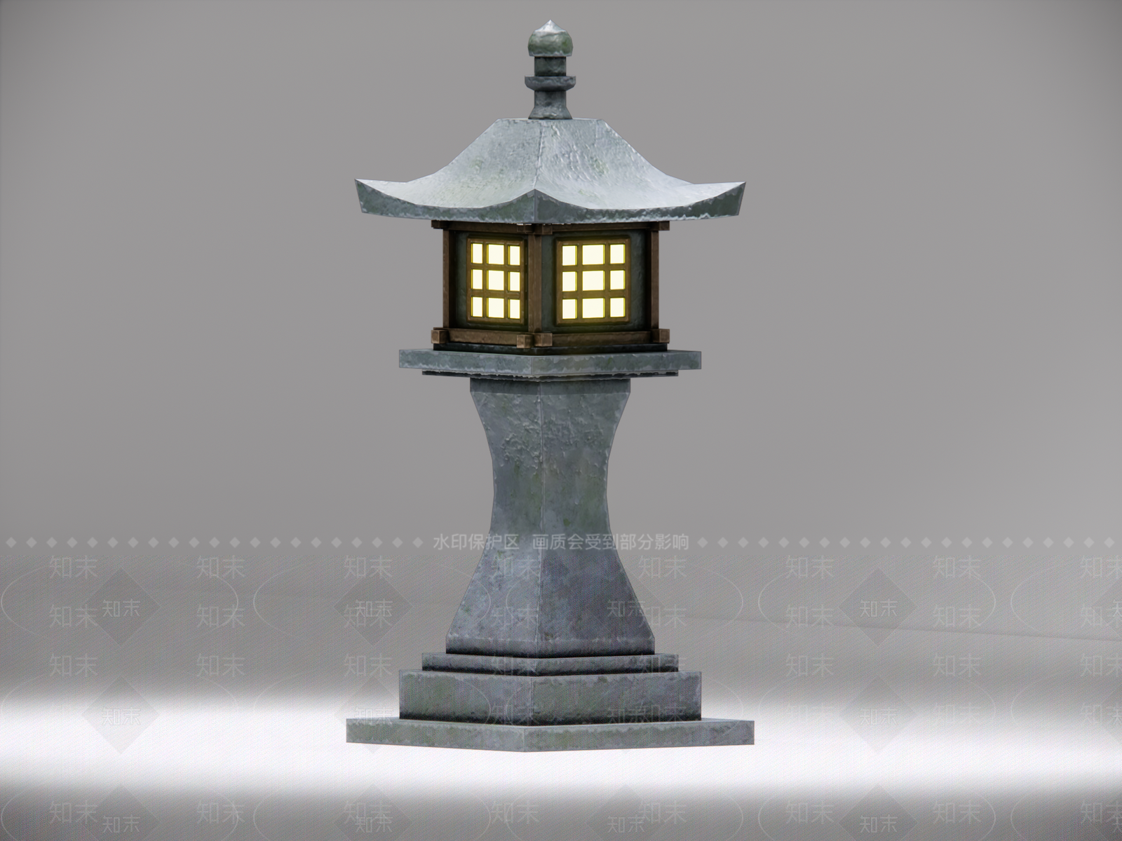 日式景观灯SU模型草图