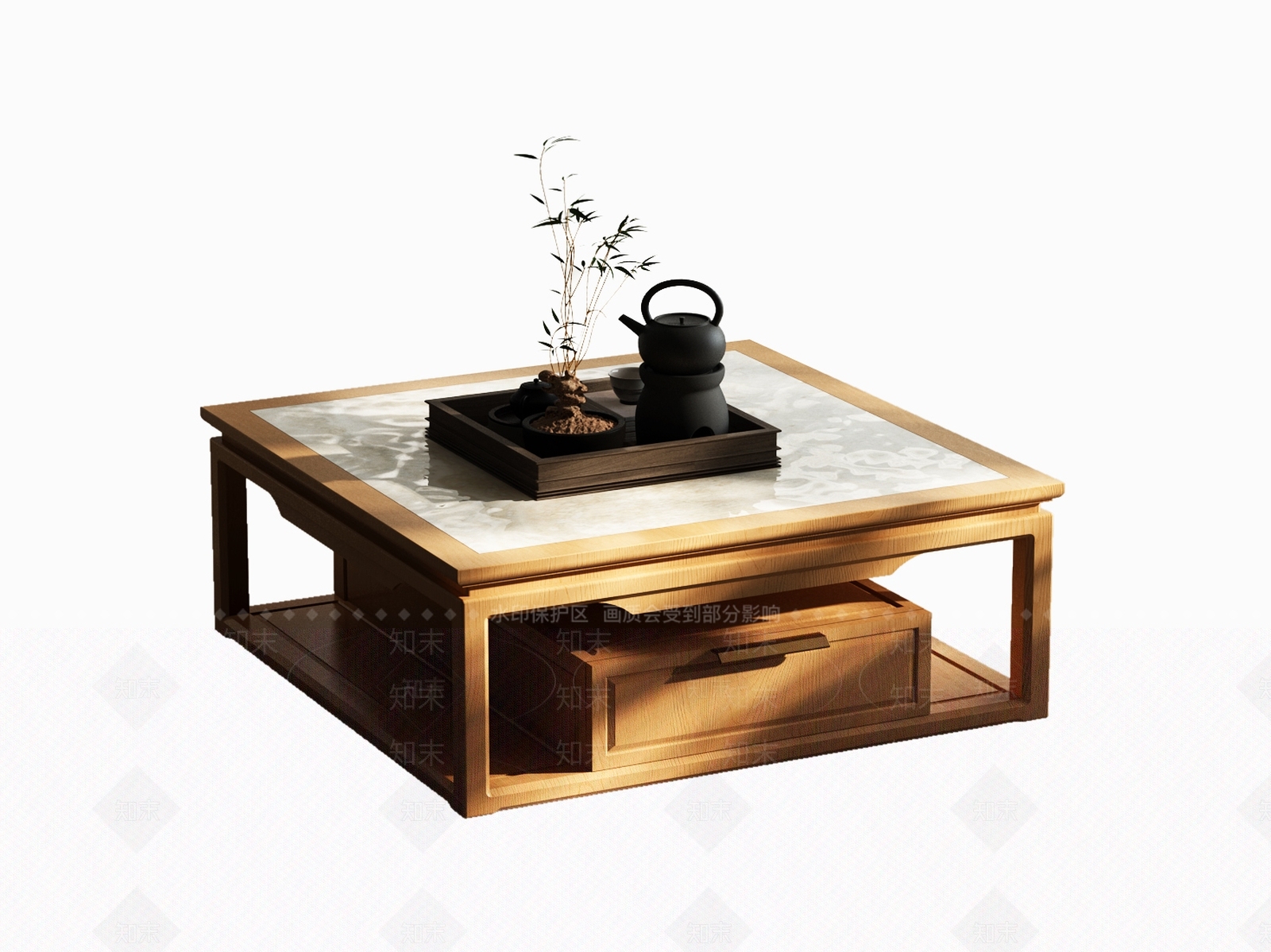 新中式茶几3D模型下载【ID:1233466027】