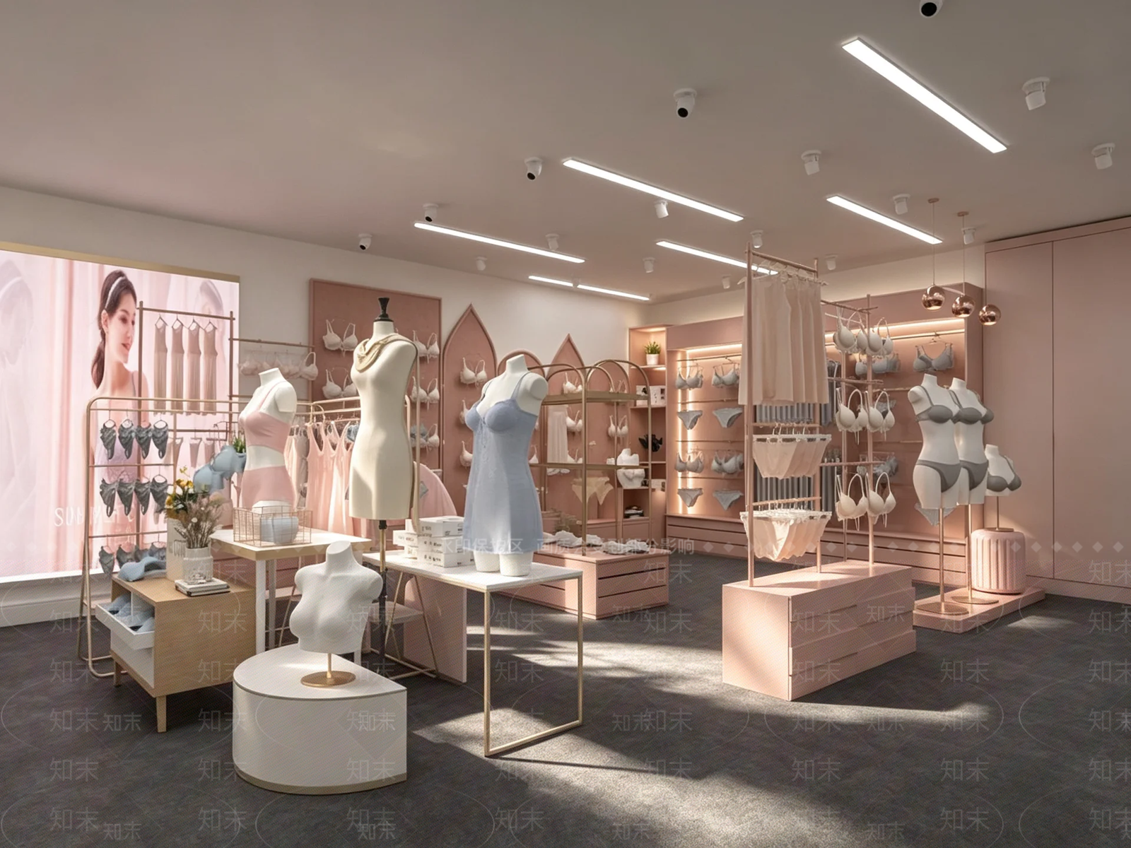 轻奢服装店3D模型下载【ID:1233480205】