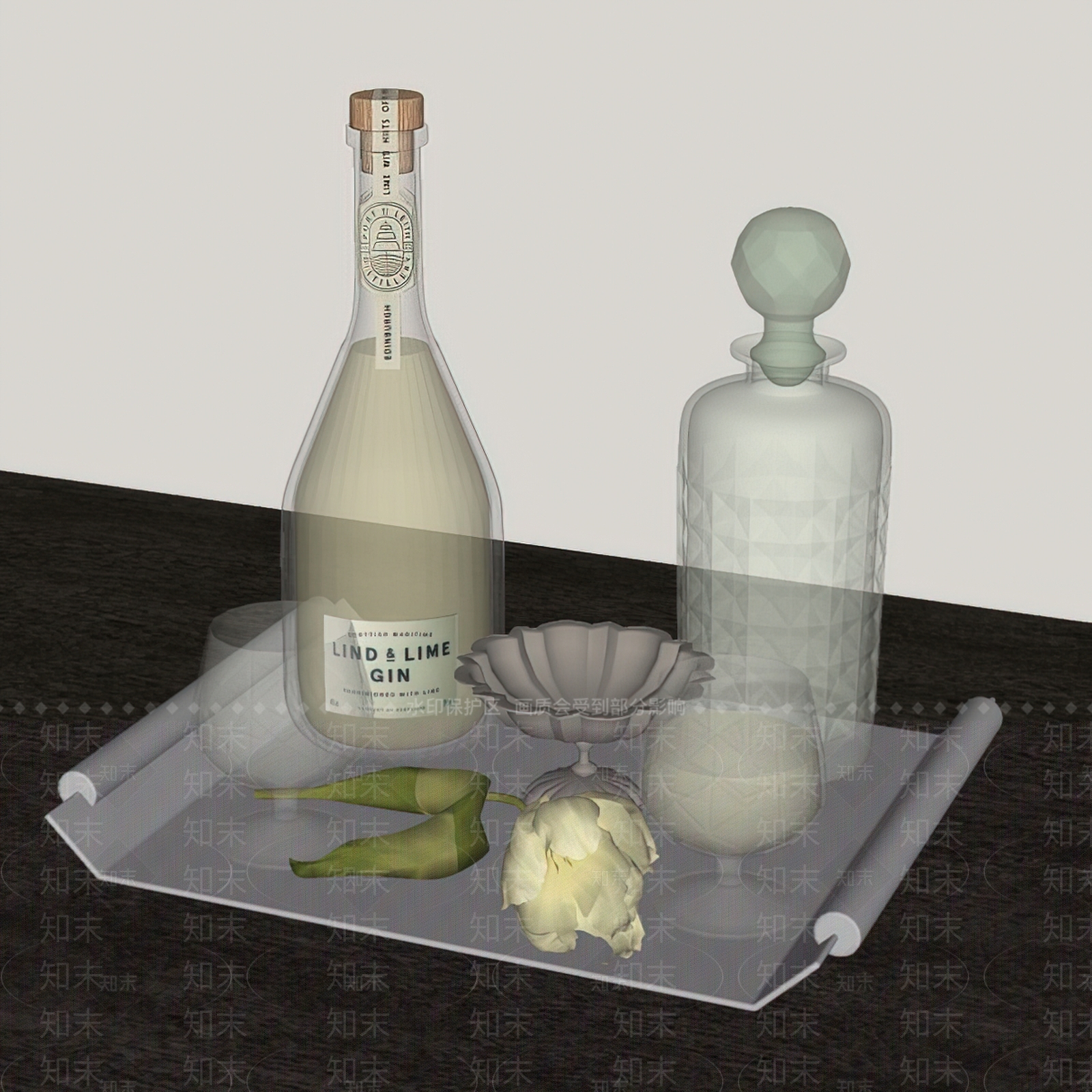 轻奢酒具SU模型下载【ID:1233479960】