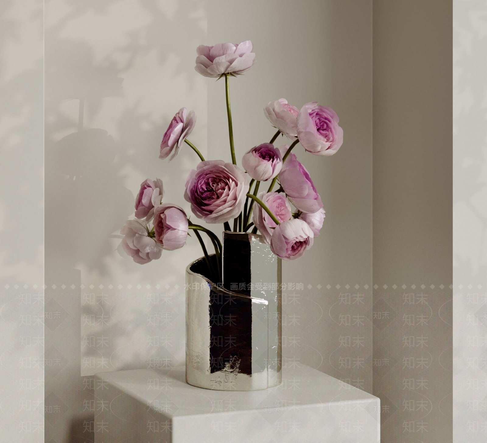 轻奢花艺3D模型下载【ID:1233480179】