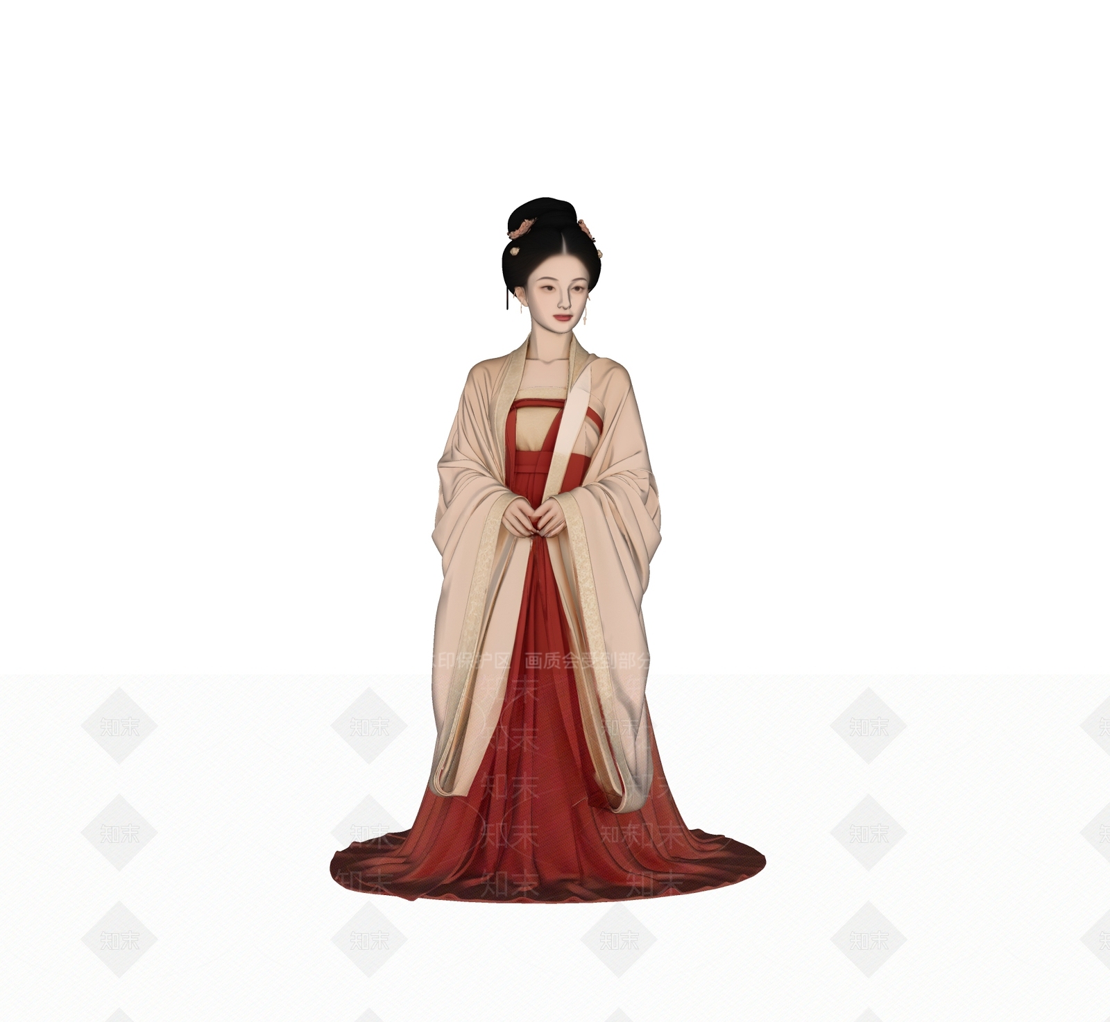 中式女人SU模型下载【ID:1233481584】