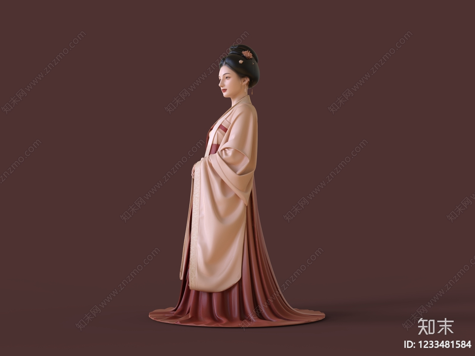 中式女人SU模型下载【ID:1233481584】