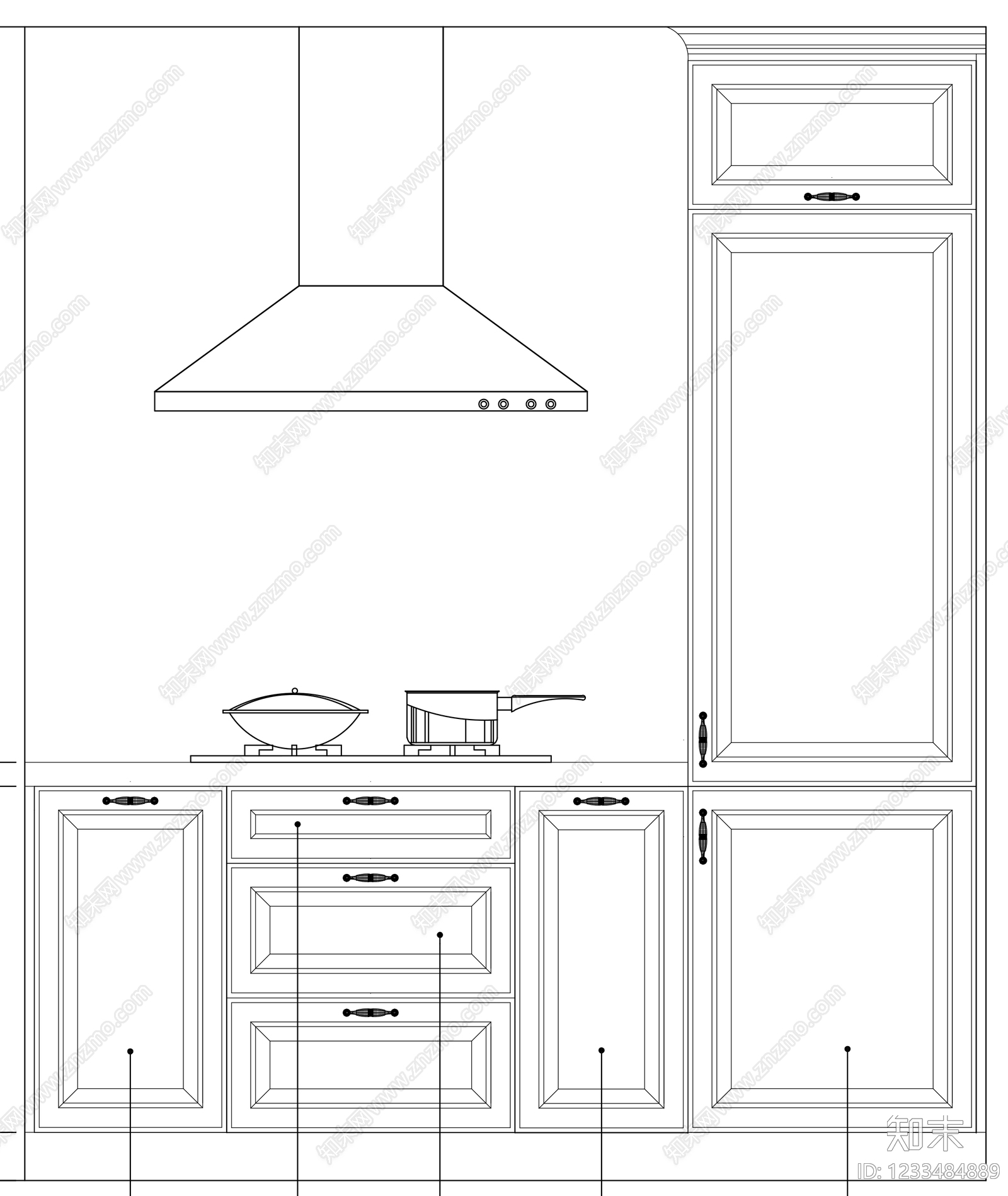厨房cad施工图下载【ID:1233484889】