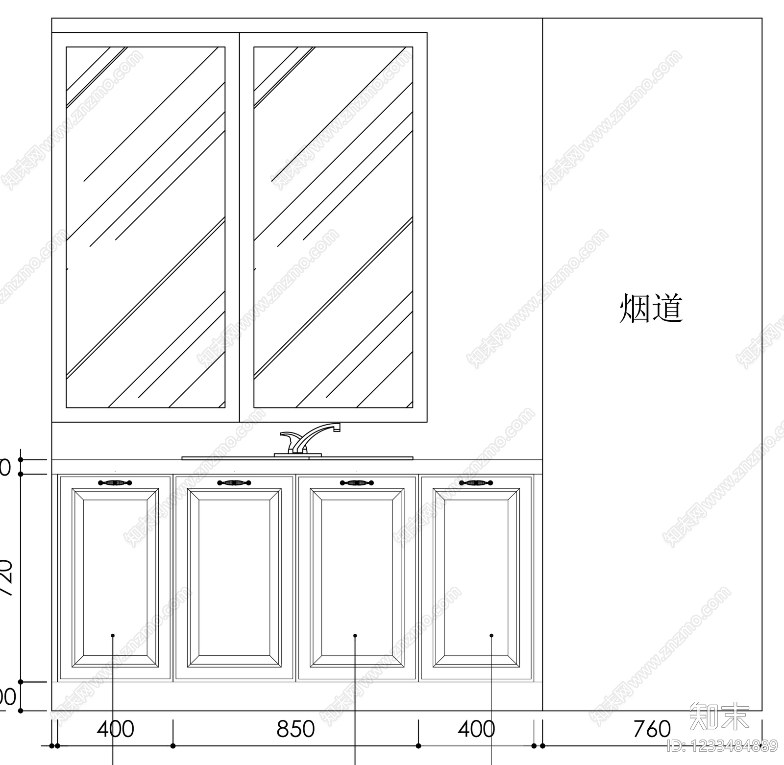 厨房cad施工图下载【ID:1233484889】