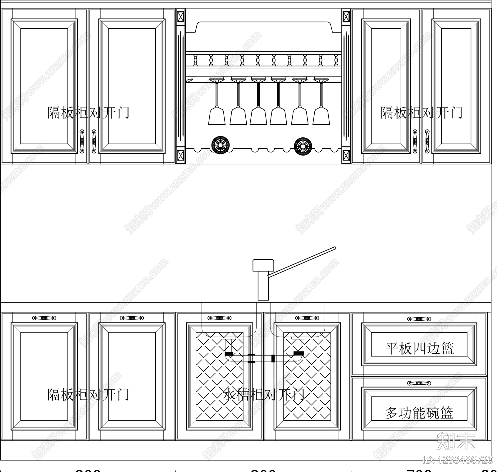 厨房cad施工图下载【ID:1233486720】