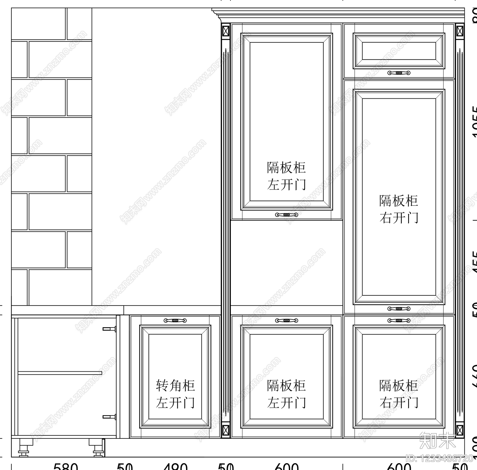 厨房cad施工图下载【ID:1233486720】