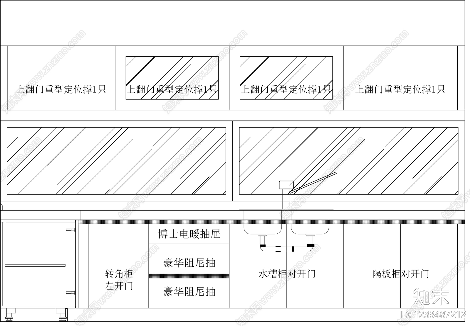 厨房cad施工图下载【ID:1233487212】