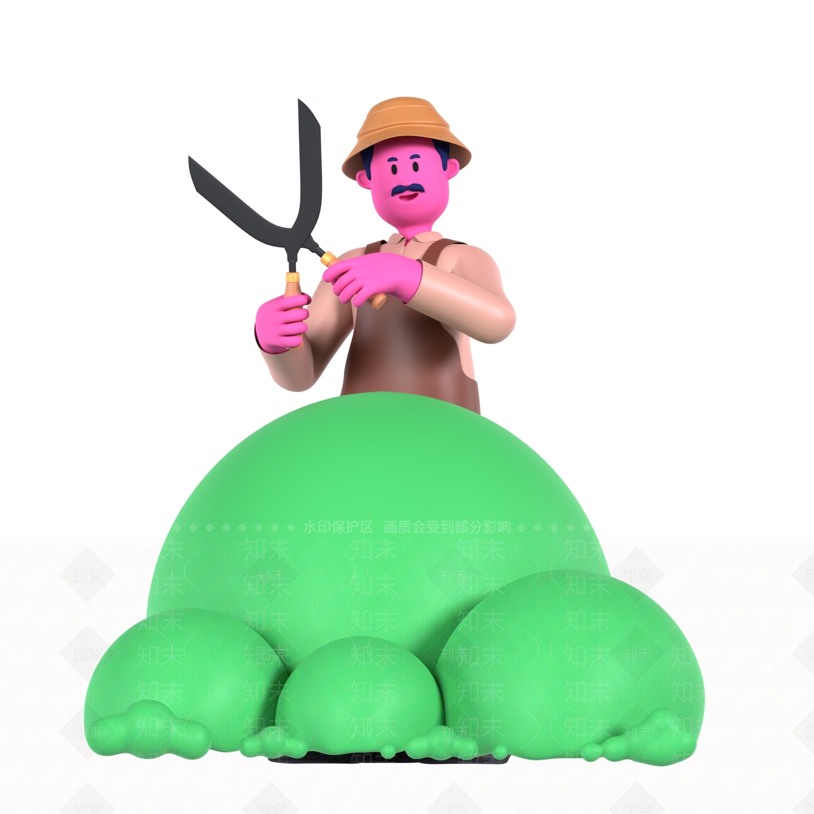 孟菲斯景观小品3D模型渲染效果图