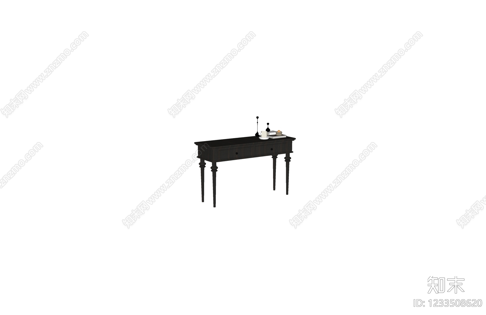 中古风书桌SU模型下载【ID:1233508620】