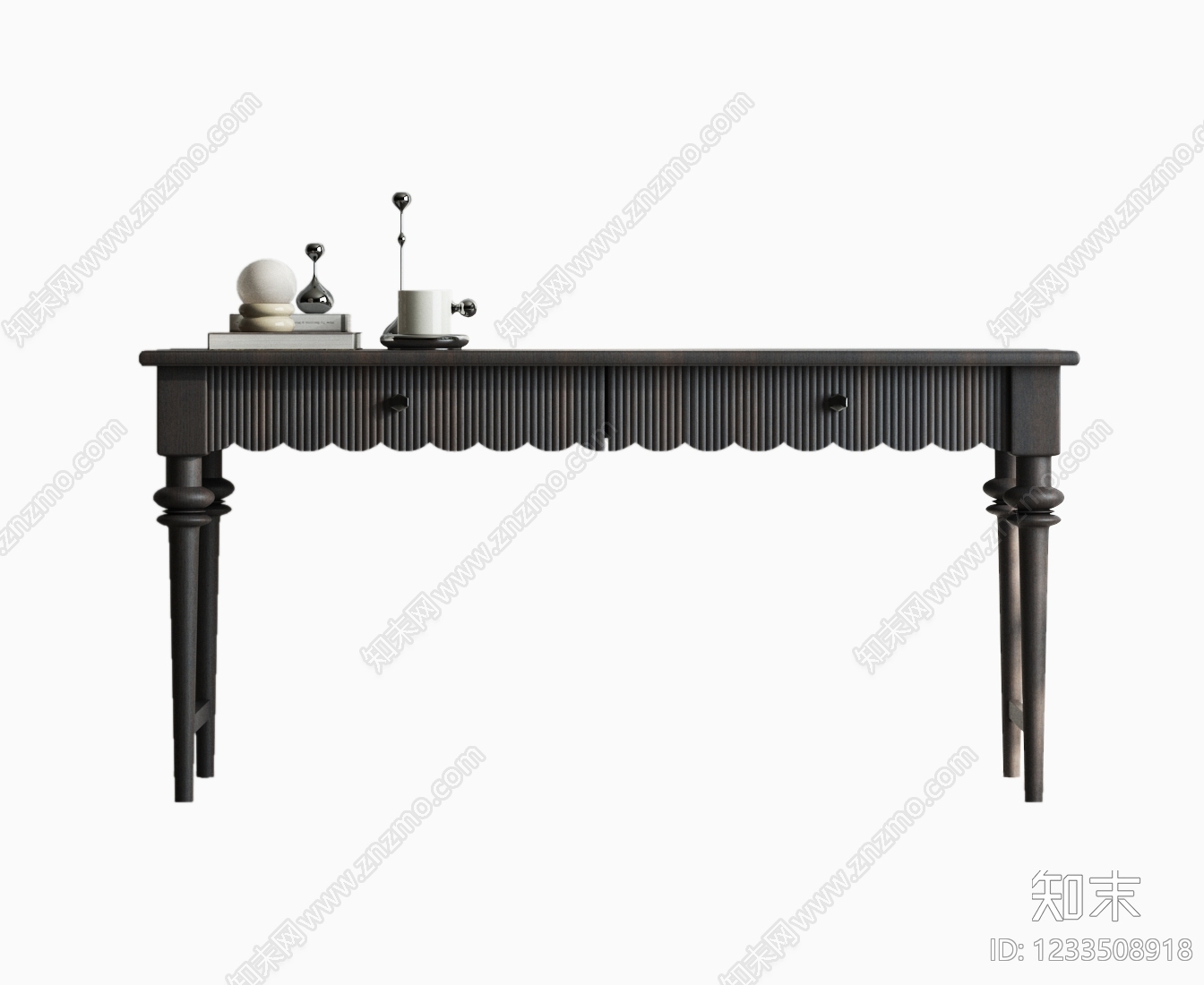 中古风书桌SU模型下载【ID:1233508918】