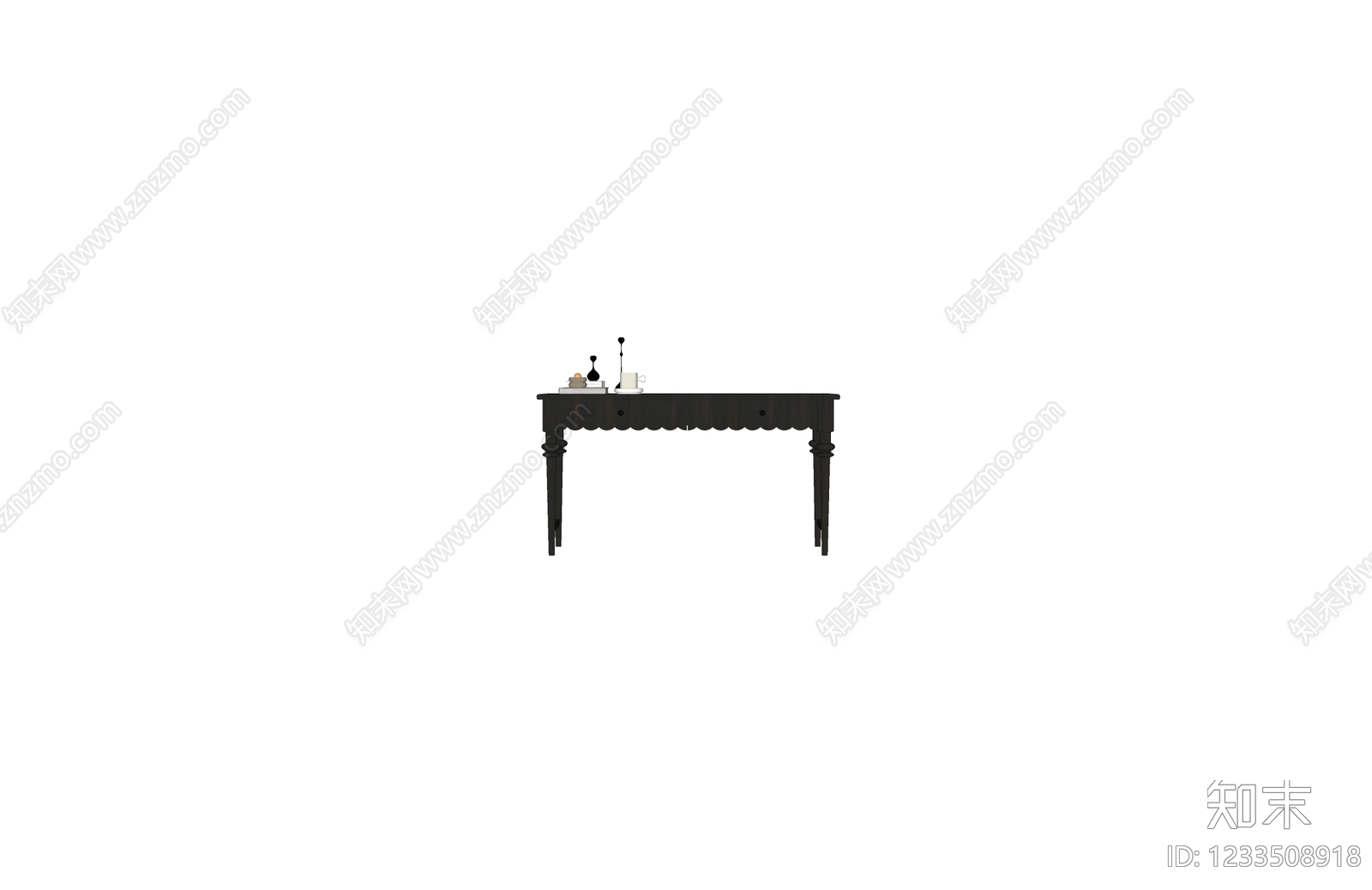 中古风书桌SU模型下载【ID:1233508918】