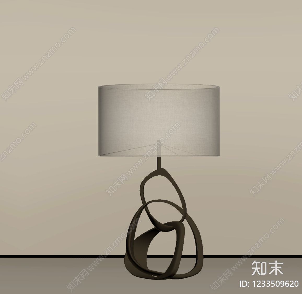 轻奢台灯SU模型下载【ID:1233509620】