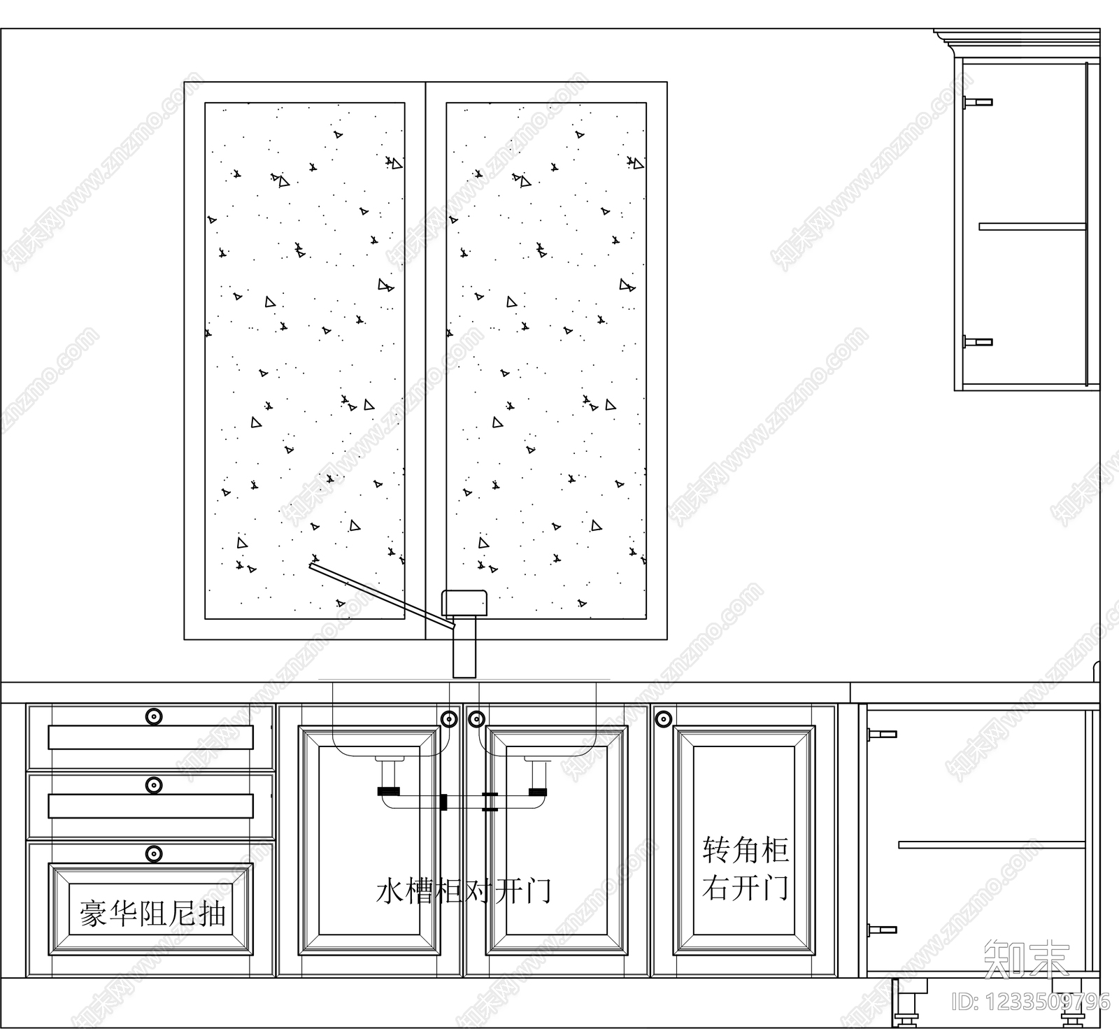 厨房设施cad施工图下载【ID:1233509796】