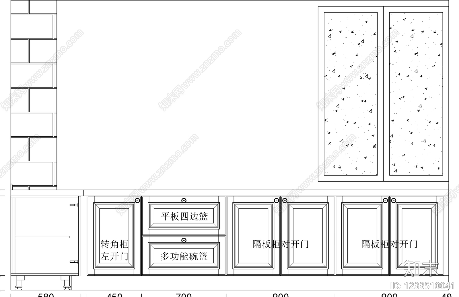 厨房设施cad施工图下载【ID:1233510041】