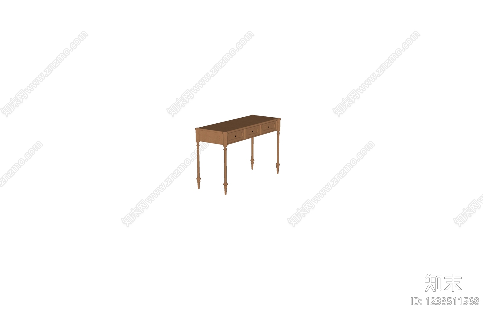 中古风书桌SU模型下载【ID:1233511568】
