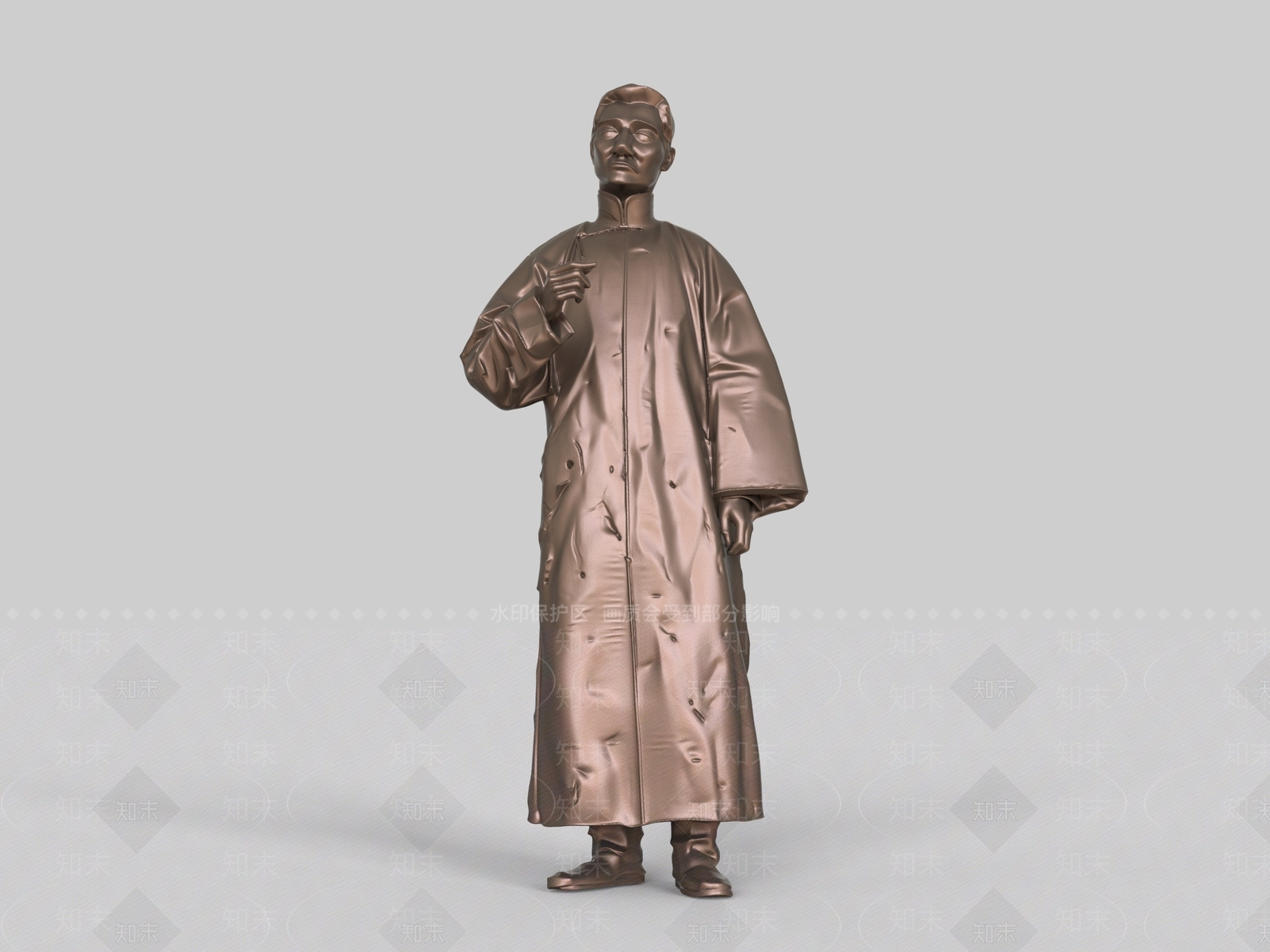 中式雕塑摆件3D模型下载【ID:1233515936】