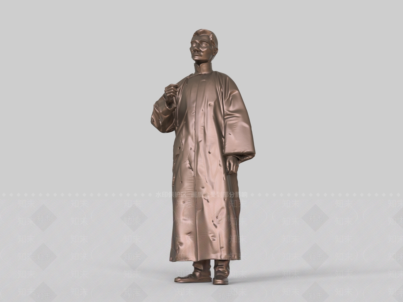 中式雕塑摆件3D模型下载【ID:1233515936】