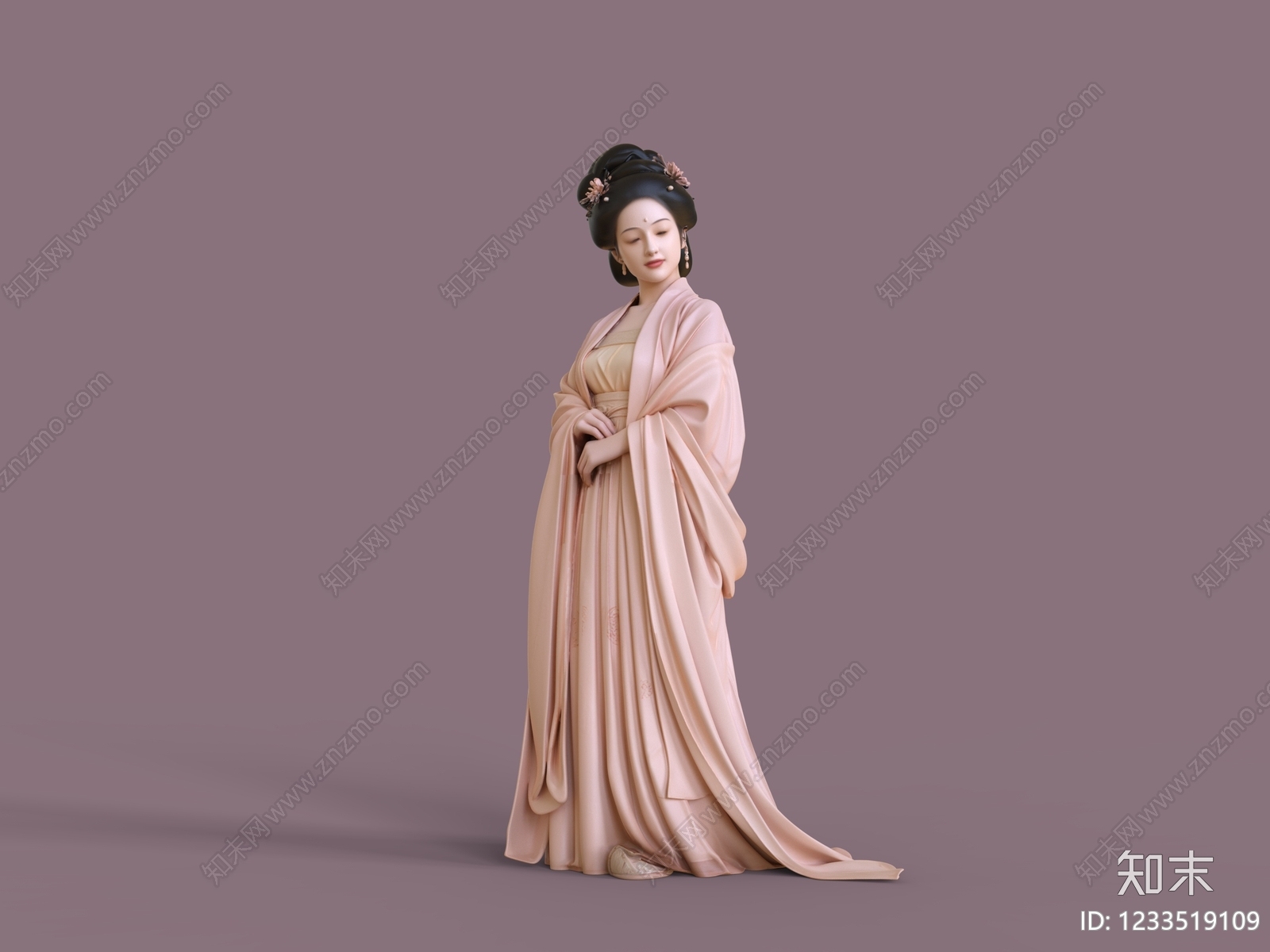 中式女人SU模型下载【ID:1233519109】