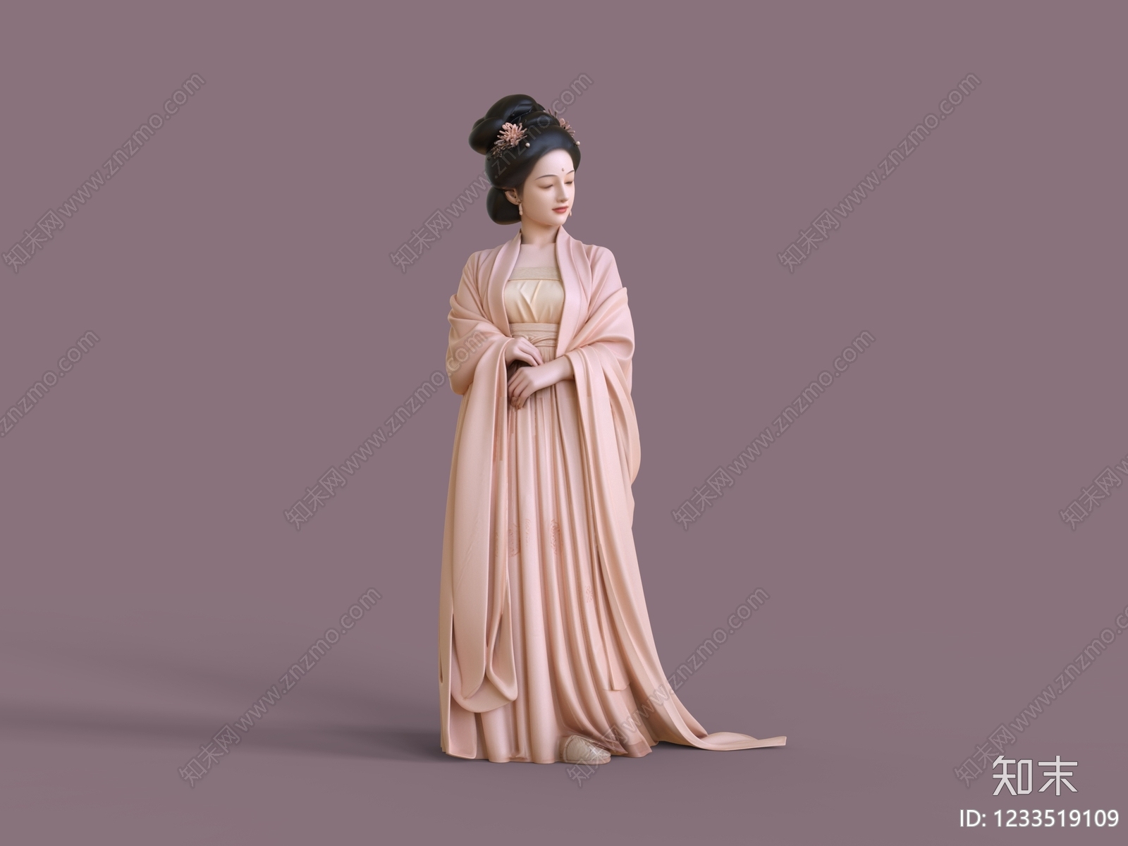 中式女人SU模型下载【ID:1233519109】
