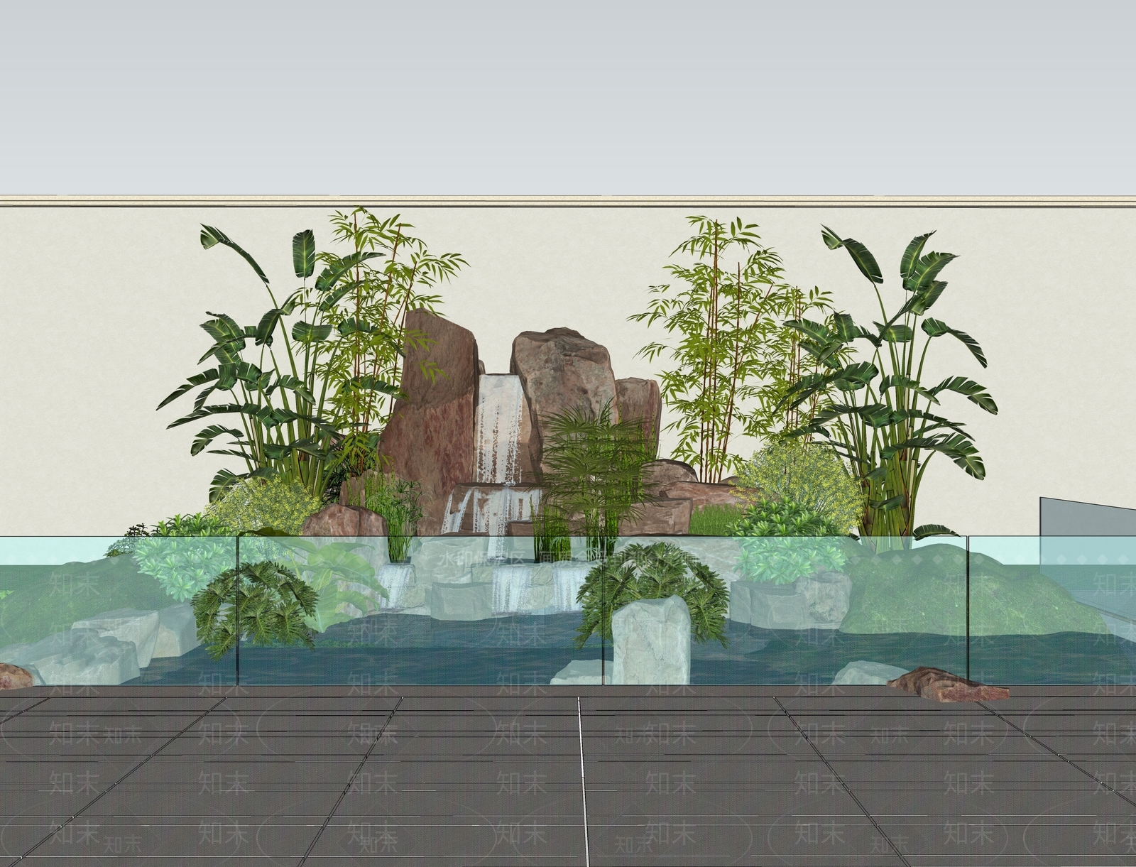 新中式景观景观石SU模型下载【ID:1233519231】
