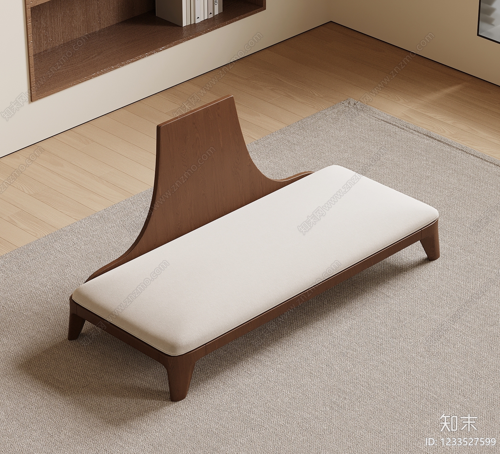 中古风贵妃椅SU模型下载【ID:1233527599】