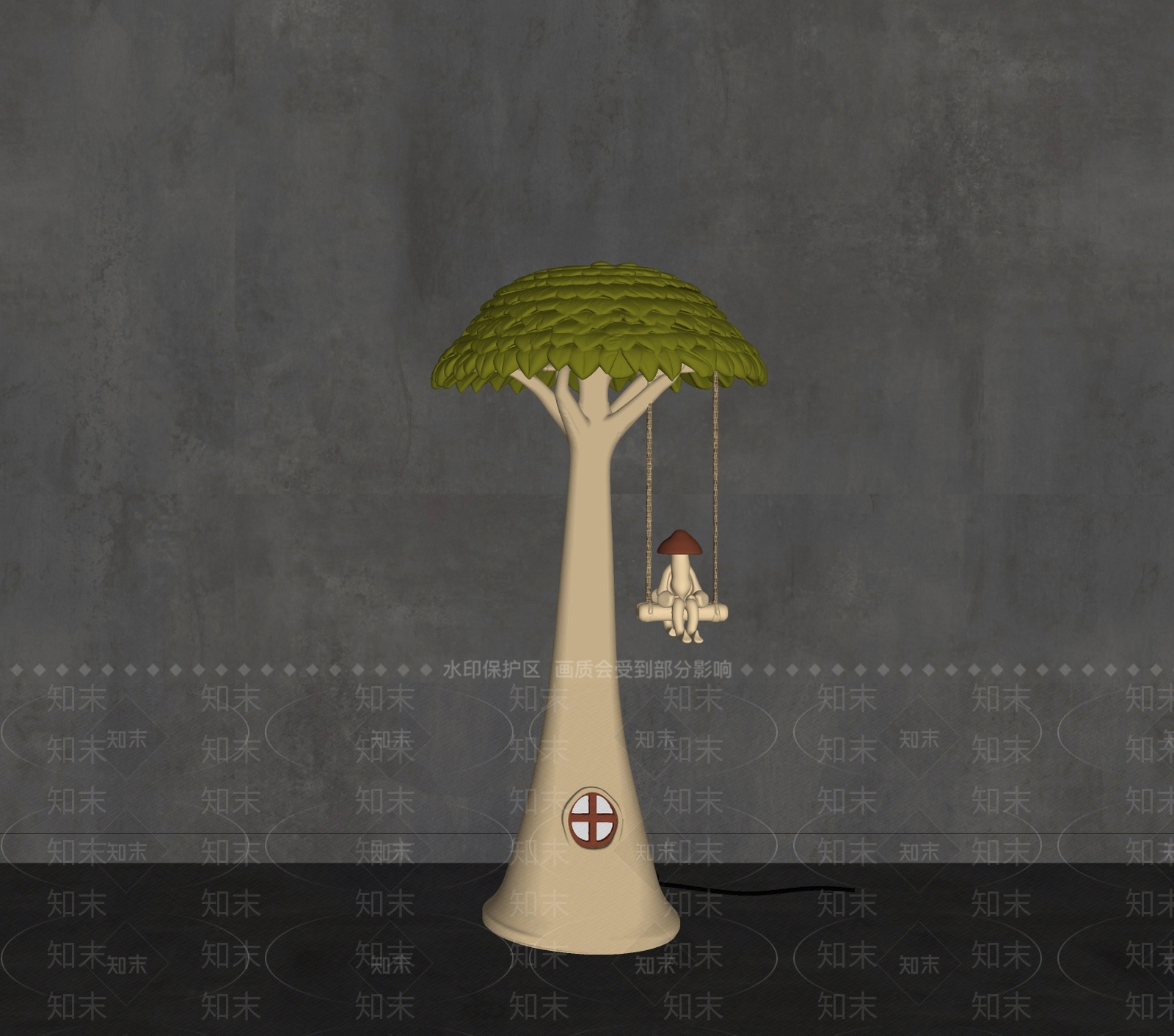 现代落地灯SU模型下载【ID:1233550706】