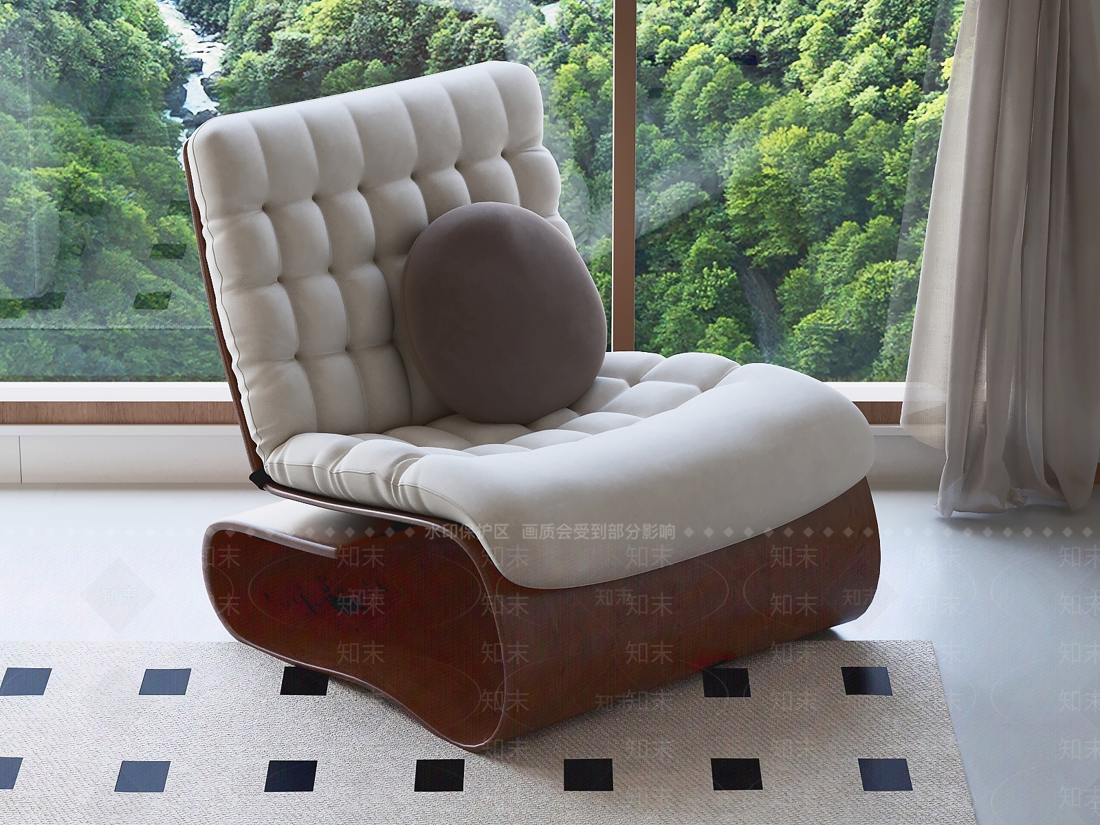 中古风休闲椅3D模型下载【ID:1233569205】