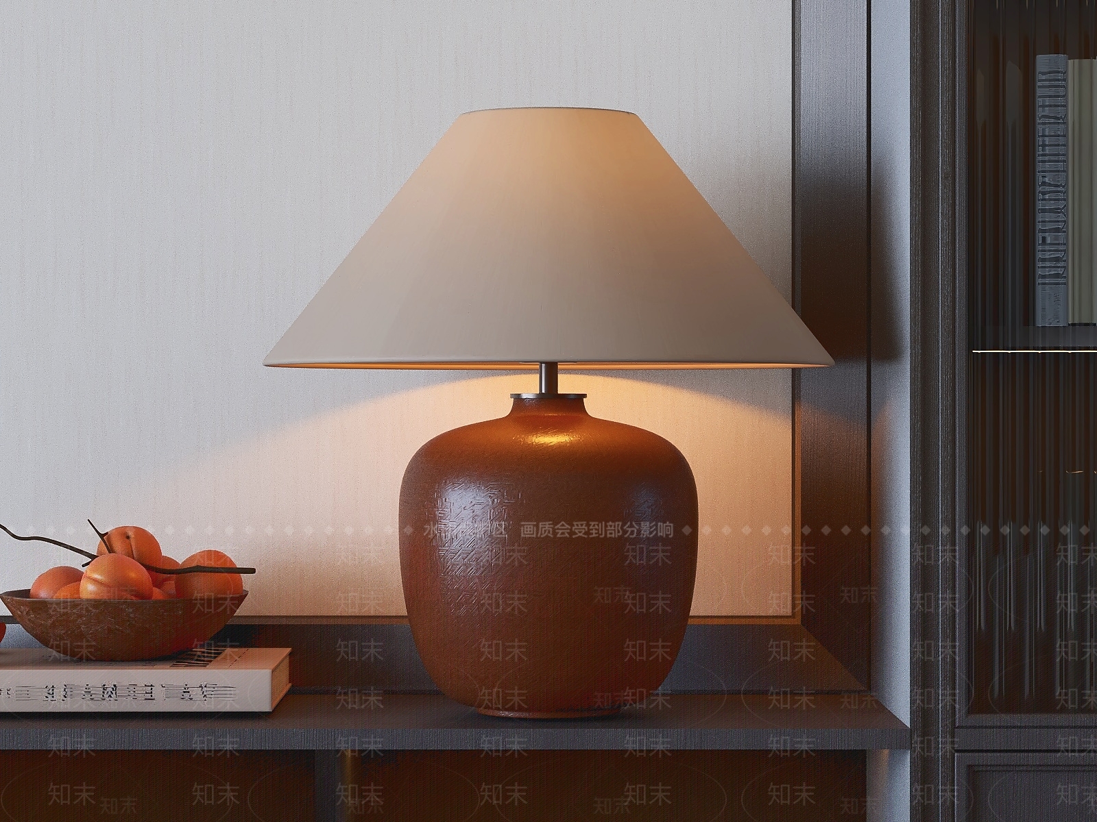 中古风台灯SU模型下载【ID:1233573950】