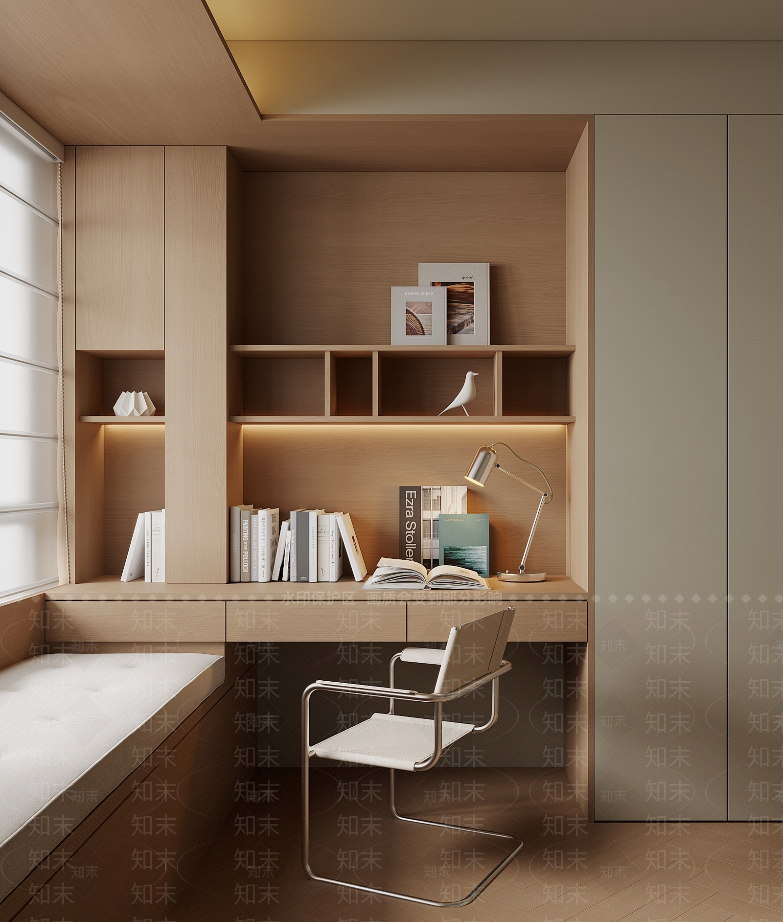 原木风书桌3D模型下载【ID:1233584321】