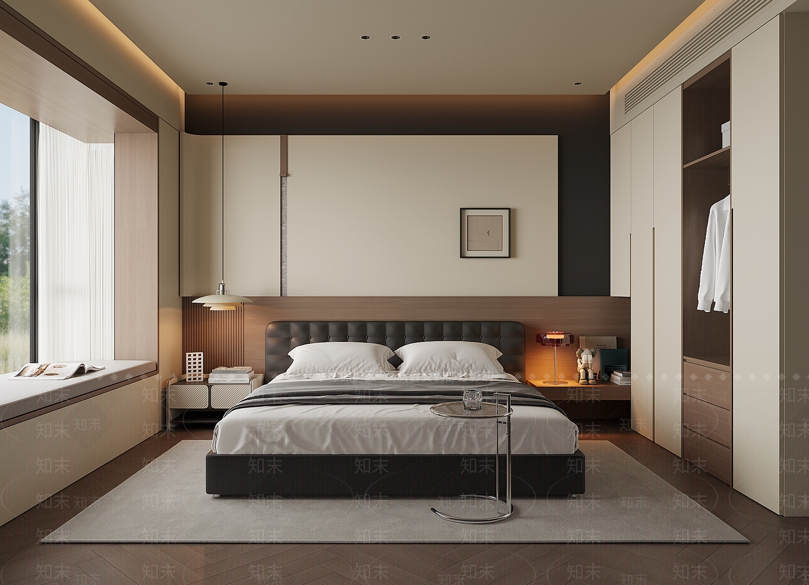 现代简约家居卧室SU模型下载【ID:1233587035】