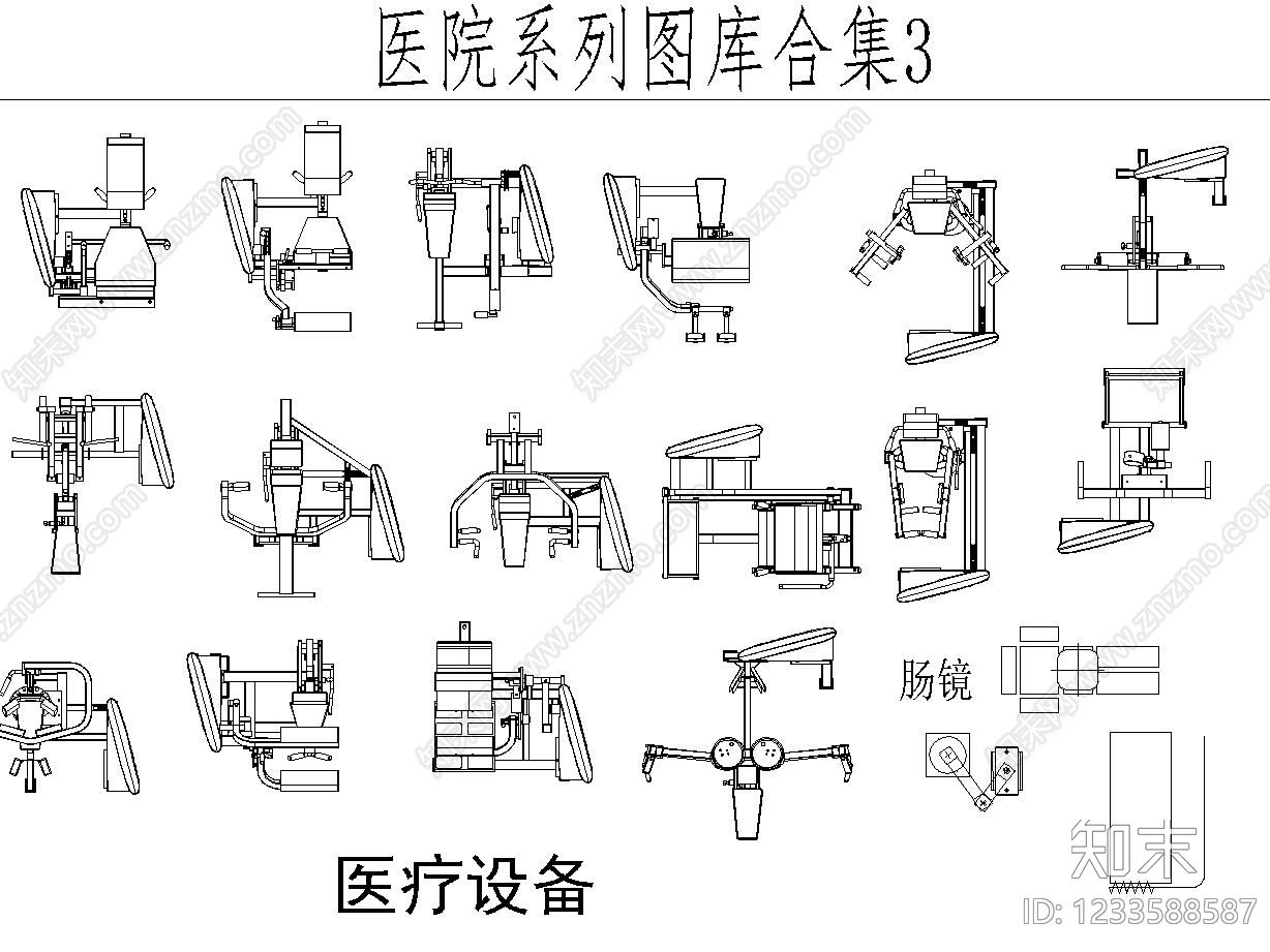 综合器材设备图库CAD图纸