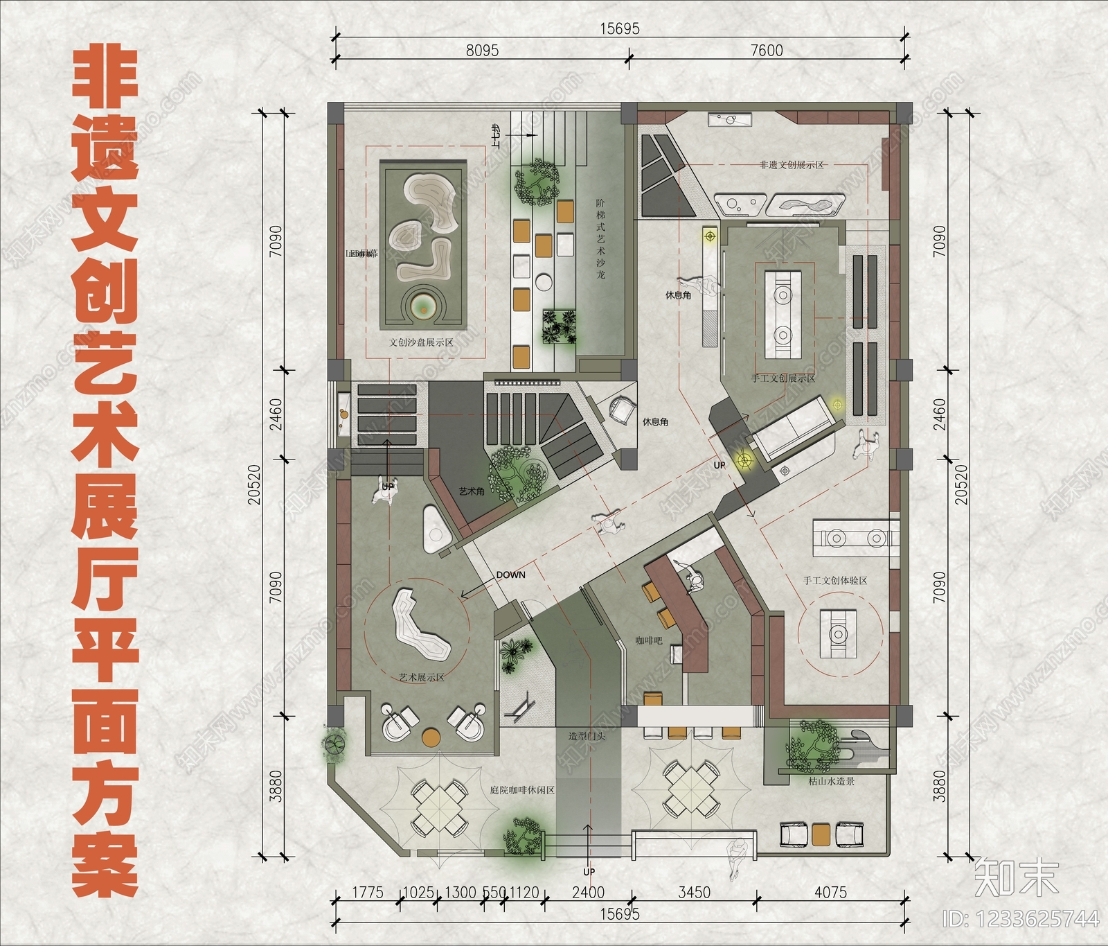 文化展厅cad施工图下载【ID:1233625744】