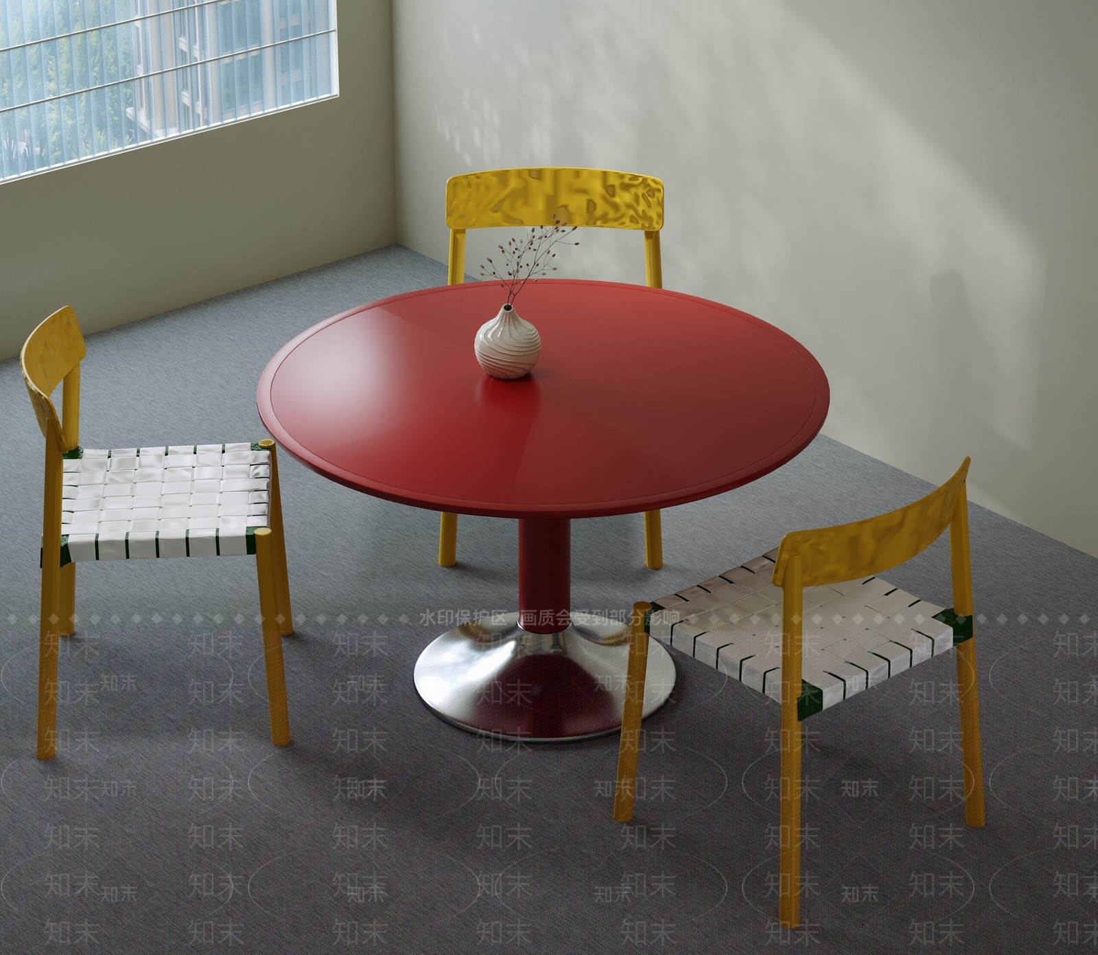 现代简约餐桌椅3D模型下载【ID:1233626133】