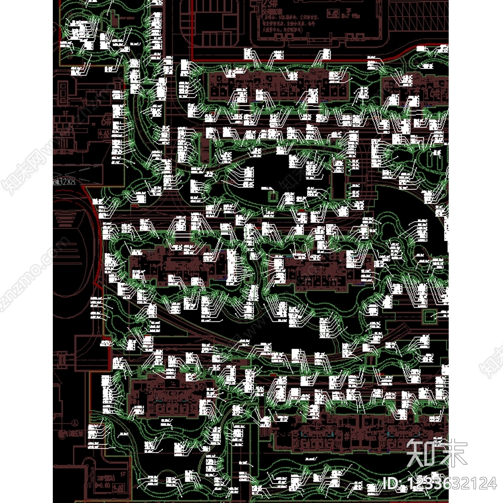 宅间绿地cad施工图下载【ID:1233632124】