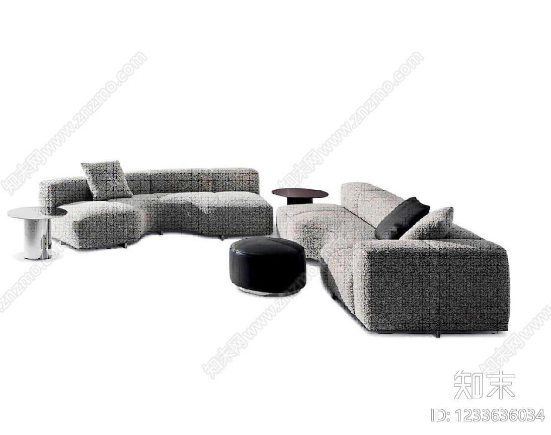 沙发cad施工图下载【ID:1233636034】