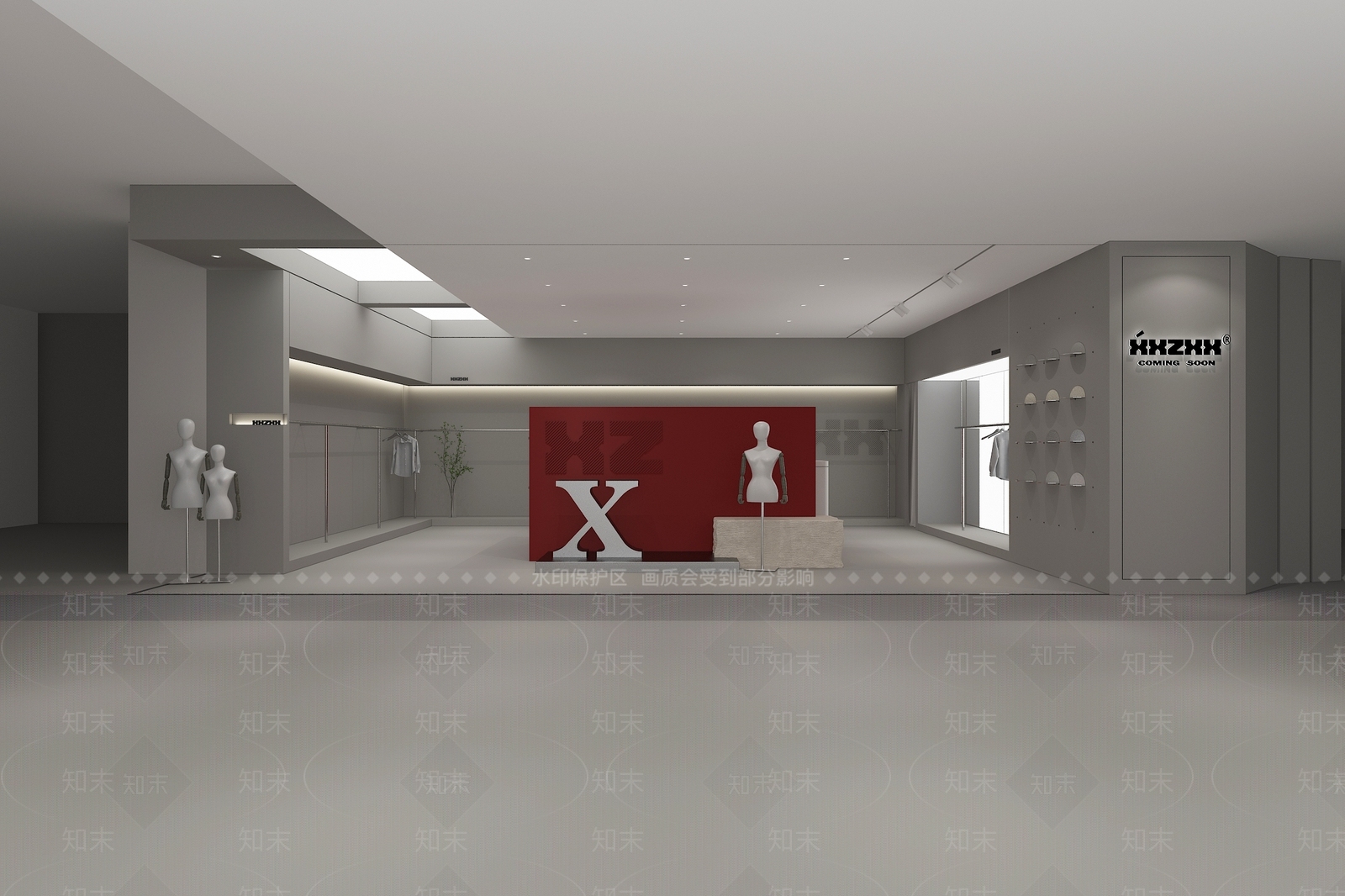 极简服装店3D模型下载【ID:1233654941】
