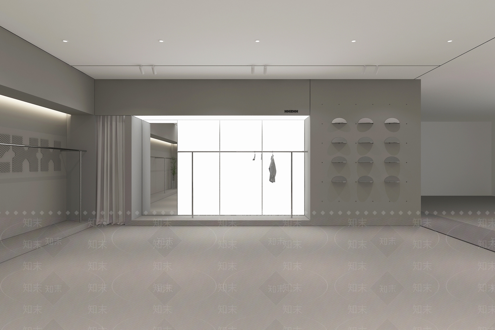 极简服装店3D模型下载【ID:1233654941】