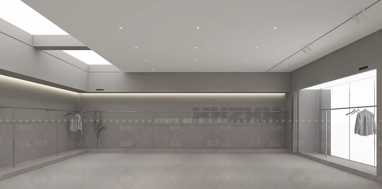极简服装店3D模型下载【ID:1233654941】