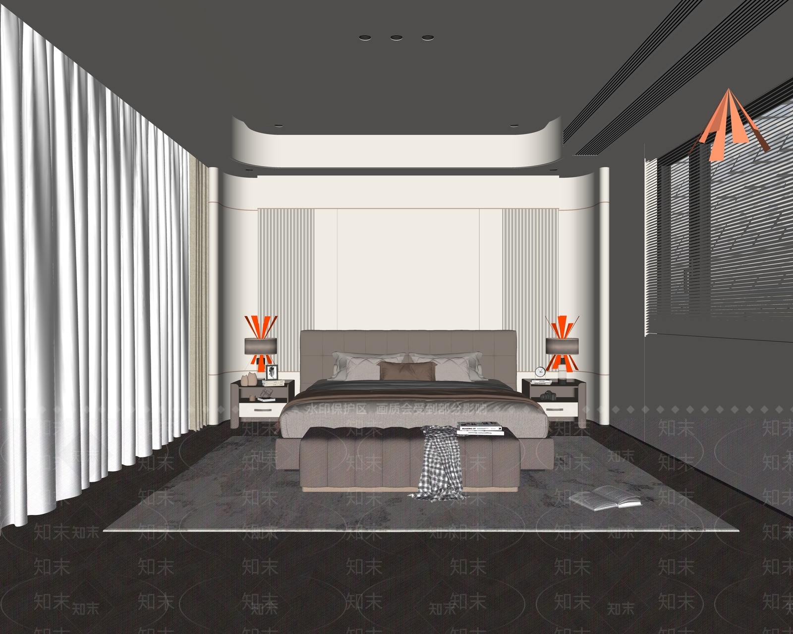 意式极简家居卧室SU模型下载【ID:1233655419】
