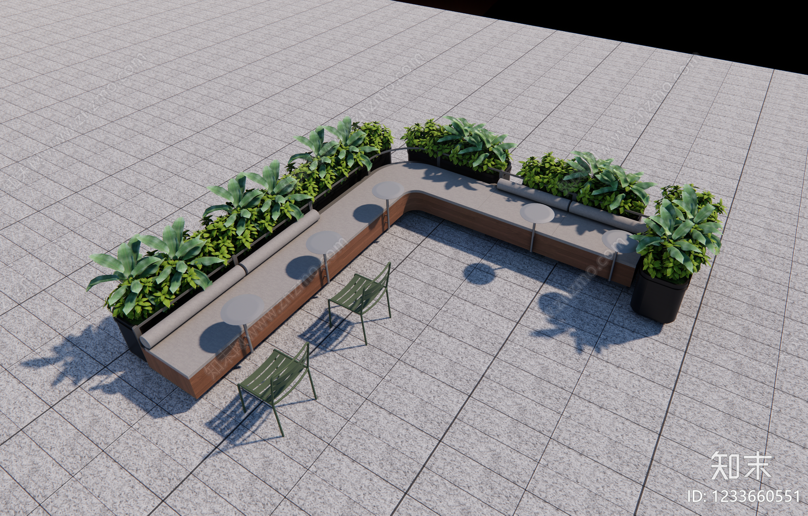 现代景观座椅SU模型下载【ID:1233660551】