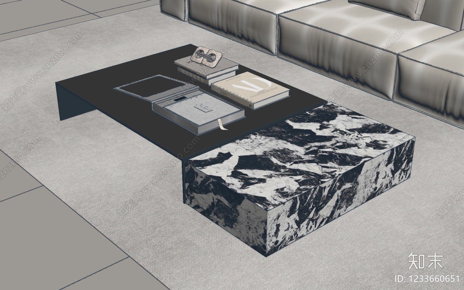 意式极简茶几3D模型下载【ID:1233660651】